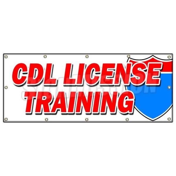 CDL LICENSE TRAINING BANNER SIGN trucker truck driver trucking school